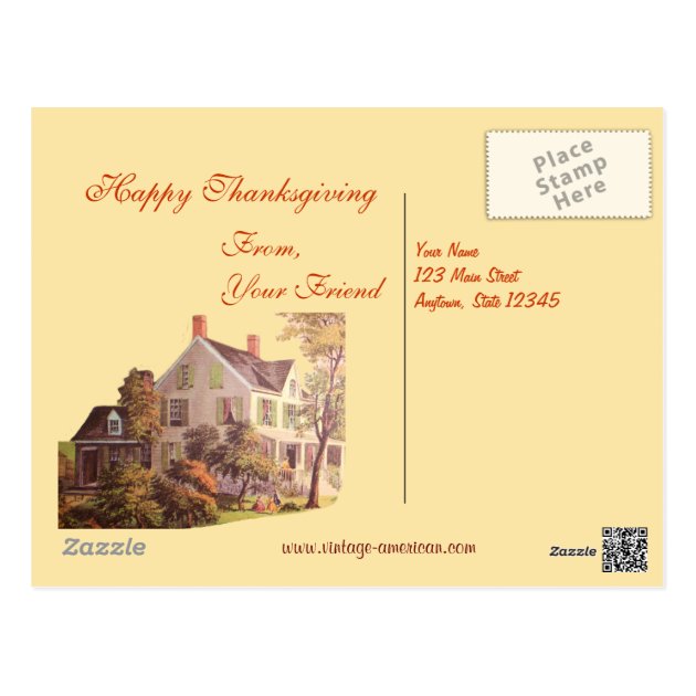 The Farmer's Harvest Thanksgiving Postcard