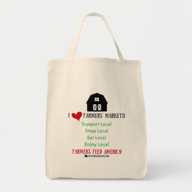 The Farmers' Market Tote Bag (Front)