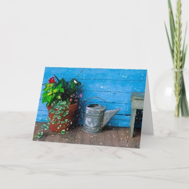 The Farmhouse Porch Blank Greeting Card (Front)