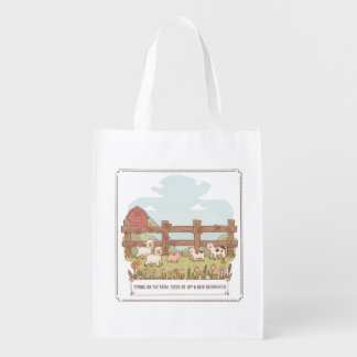 the farms animals  grocery bag