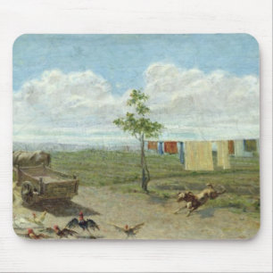 The Farmyard (oil on canvas) Mouse Pad