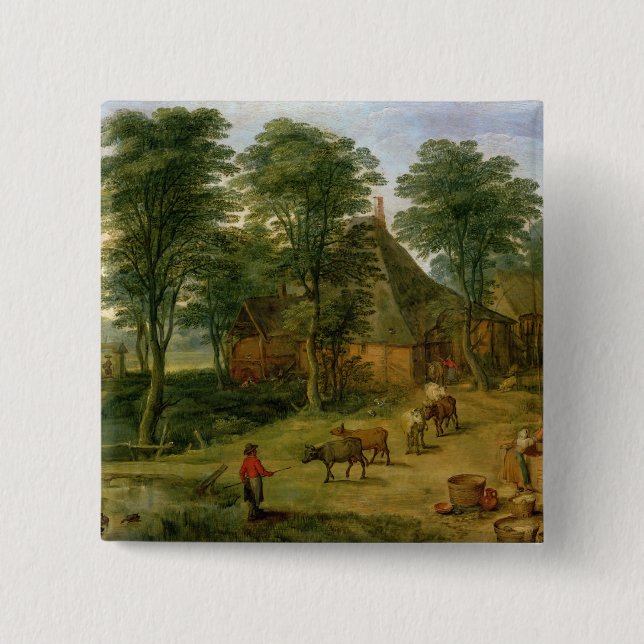The Farmyard Pinback Button (Front)