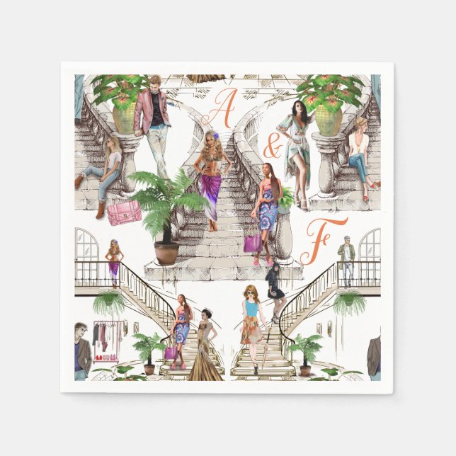 The Fashion Designers  Napkins (Front)
