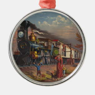 The Fast Mail Postal Service Train From 1875 Metal Ornament