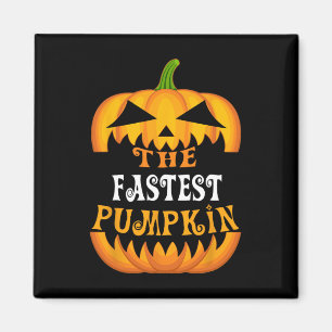 The Fastest Pumpkin Matching Family Group Hallowee Magnet
