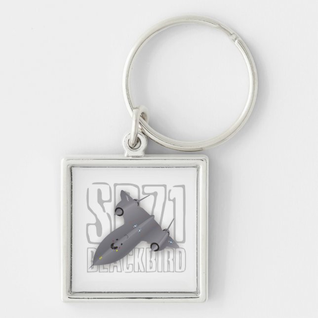 The fastest supersonic spy plane: SR-71 Blackbird Keychain (Front)