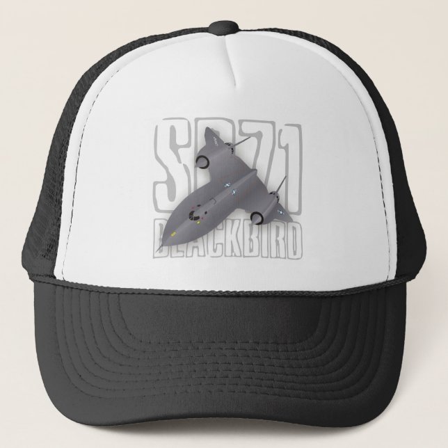 The fastest supersonic spy plane: SR-71 Blackbird Trucker Hat (Front)