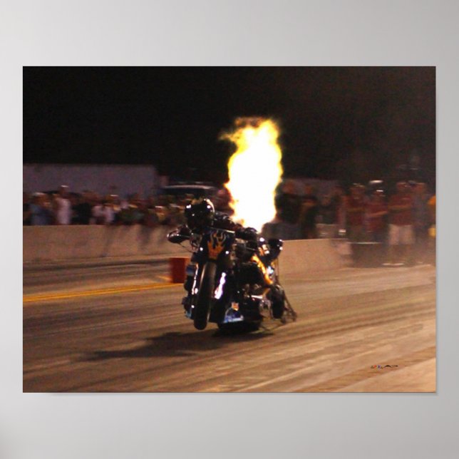 "The Fastest Top Fuel Drag Bike On The Planet" Poster (Front)