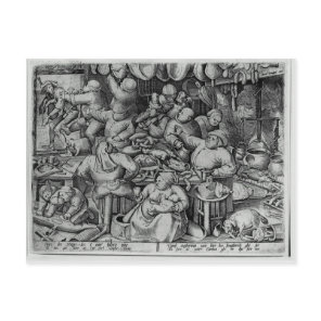 The Fat Kitchen by Pieter Bruegel the Elder Postcard