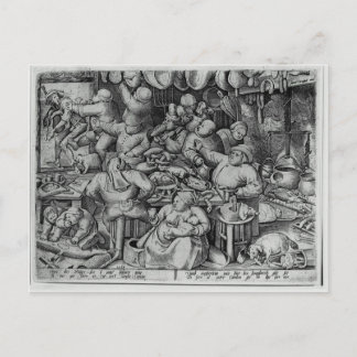 The Fat Kitchen by Pieter Bruegel the Elder Postcard
