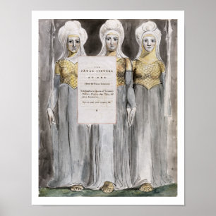 The Fatal Sisters, design 67 from 'The Poems of Th Poster
