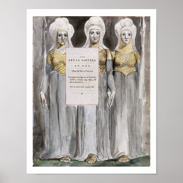 The Fatal Sisters, design 67 from 'The Poems of Th Poster (Front)