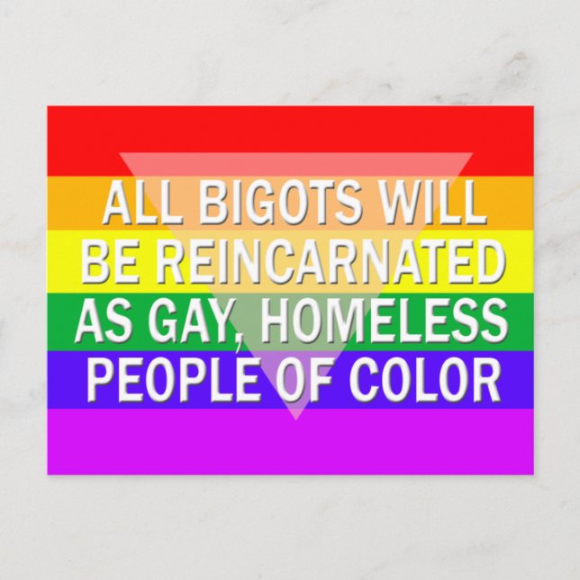 The Fate of Bigots postcard (Front)