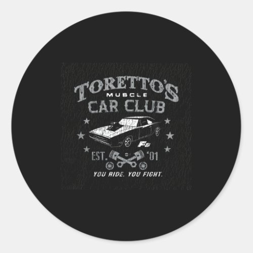 The Fate Of The Furious TorettoS Muscle Car Classic Round Sticker