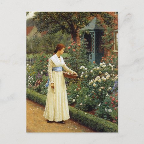 The Fate of the Rose Oil Painting Postcard