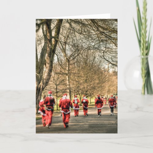 The Father Christmas 10km run in Greenwich London Holiday Card