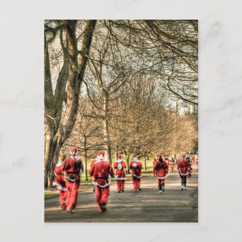 The Father Christmas 10km run in Greenwich London Holiday Postcard
