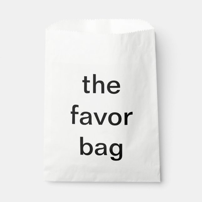 the favor bag (Front)