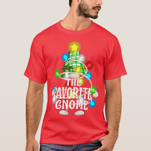 The Favorite Gnome Christmas Matching Family Shirt