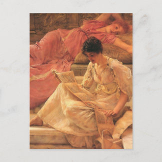 The Favorite Poet Lawrence Alma-Tadema 1888 Postcard
