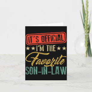 The favorite son in law happy father's day card