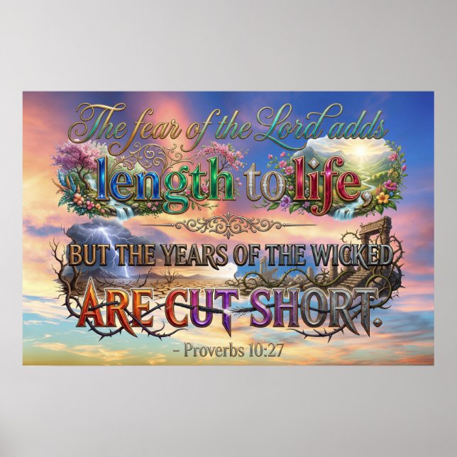 The Fear Of The Lord Prolongs Life Poster (Front)