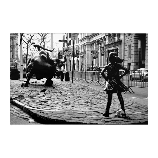 The Fearless Girl Acrylic Print (Front)
