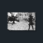 The Fearless Girl Canvas Print<br><div class="desc">The Fearless Girl and the Charging Bull Statues in New York City.</div>
