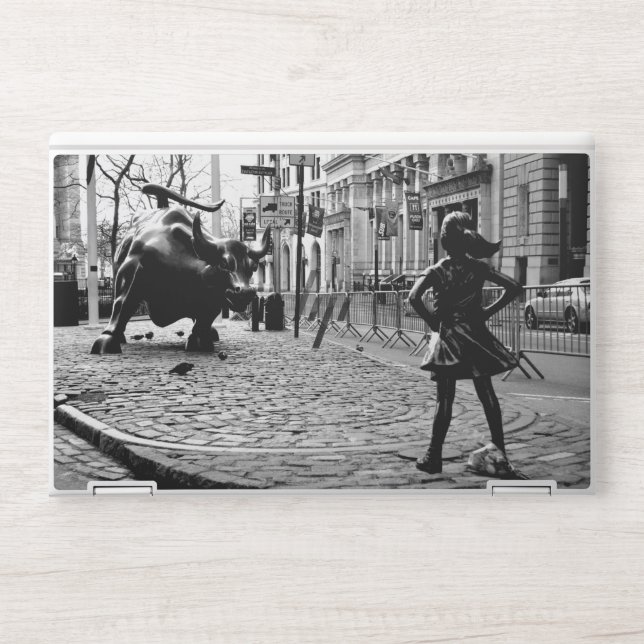 The Fearless Girl HP Laptop Skin (Front)