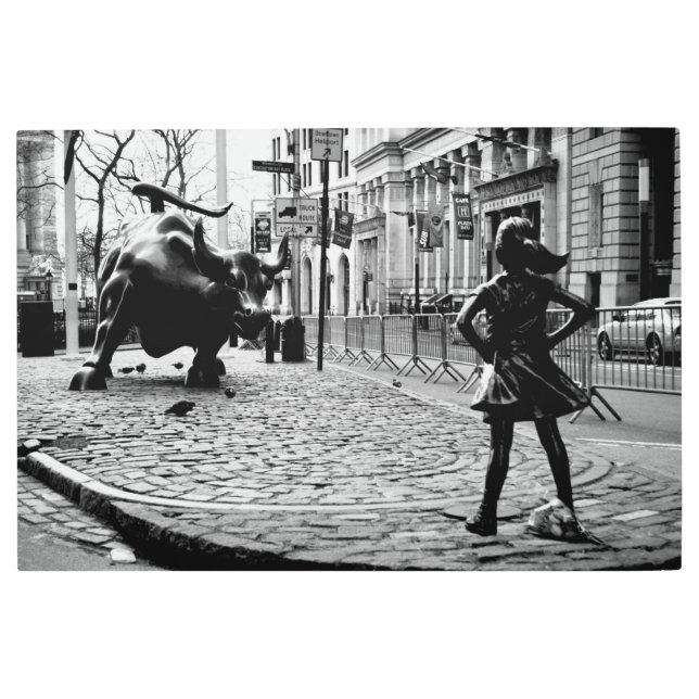The Fearless Girl Metal Print (Front)