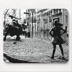 The Fearless Girl Mouse Pad