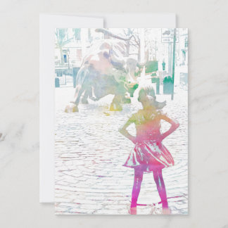 The Fearless Girl (Watercolor) Thank You Card