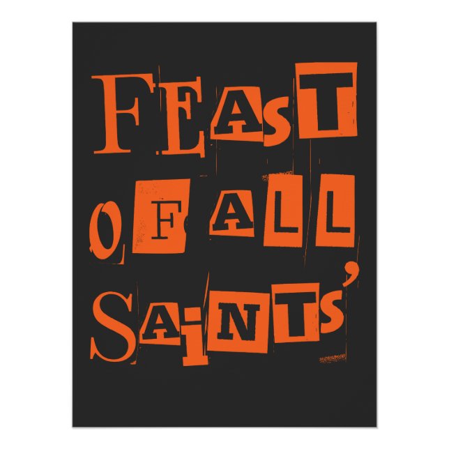 The Feast Of All Saints Catholic All Saints' Hallo Poster (Front)