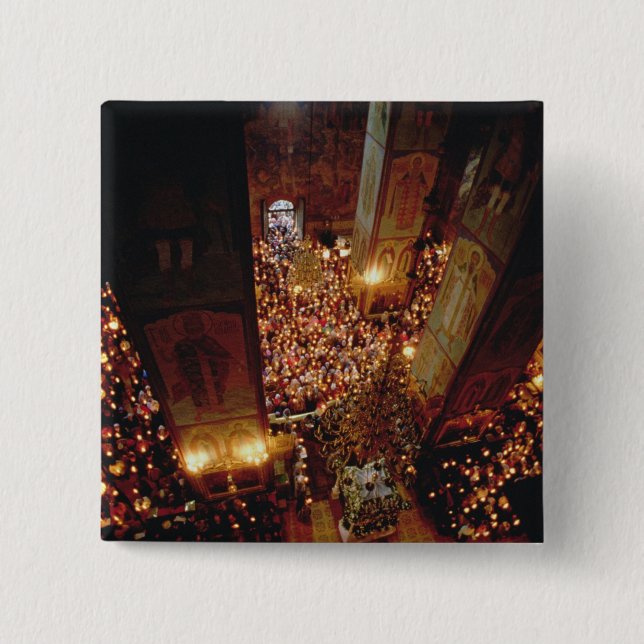 The Feast of the Assumption of the Virgin Button (Front)