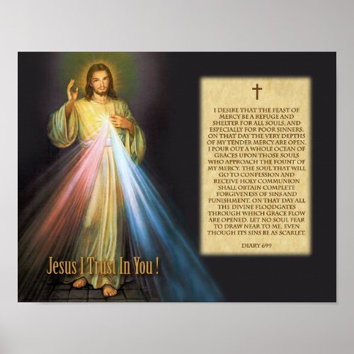 THE FEAST OF THE DIVINE MERCY POSTER