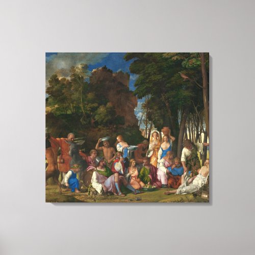 The Feast of the Gods by Giovanni Bellini Canvas Print
