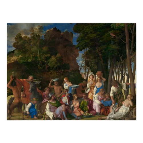 The Feast of the Gods by Giovanni Bellini Poster