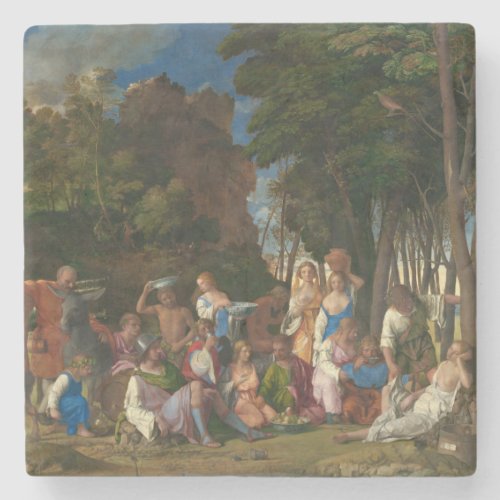 The Feast of the Gods by Giovanni Bellini Stone Coaster