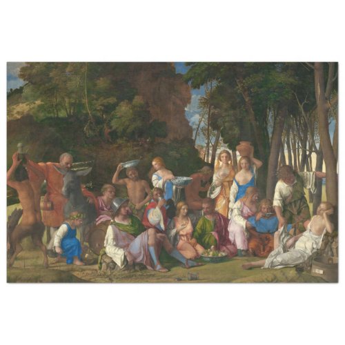 The Feast of the Gods by Giovanni Bellini Tissue Paper