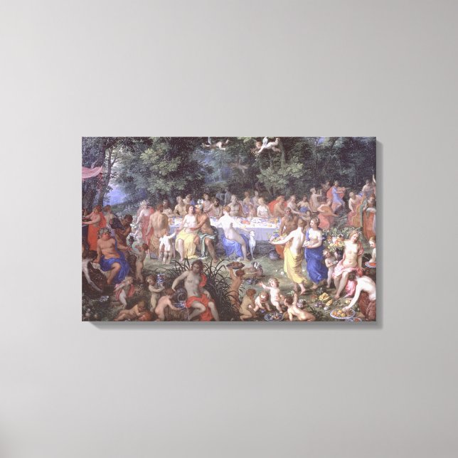 The Feast of the Gods (oil on canvas) Canvas Print (Front)