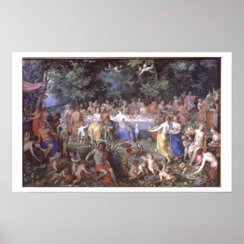 The Feast of the Gods oil on canvas Poster