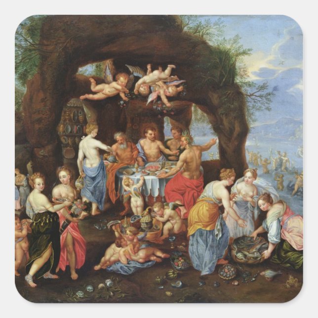 The Feast of the Gods Square Sticker (Front)