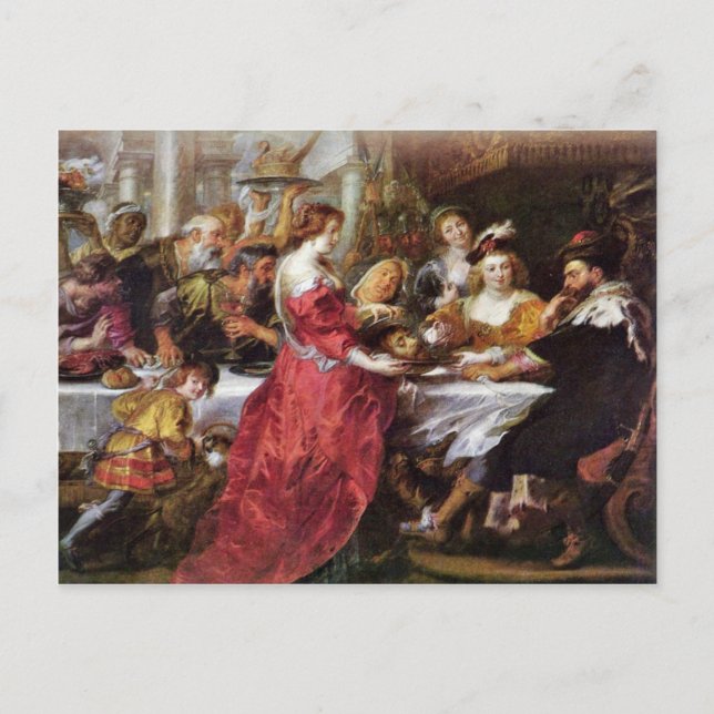 The Feast Of The Herododes By Rubens Peter Paul Postcard (Front)