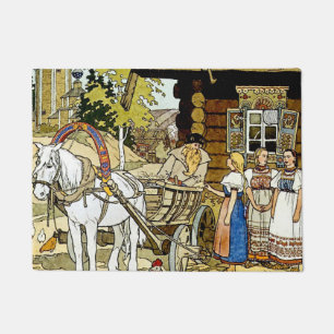 “The Feather of Finist” by Ivan Bilibin Doormat