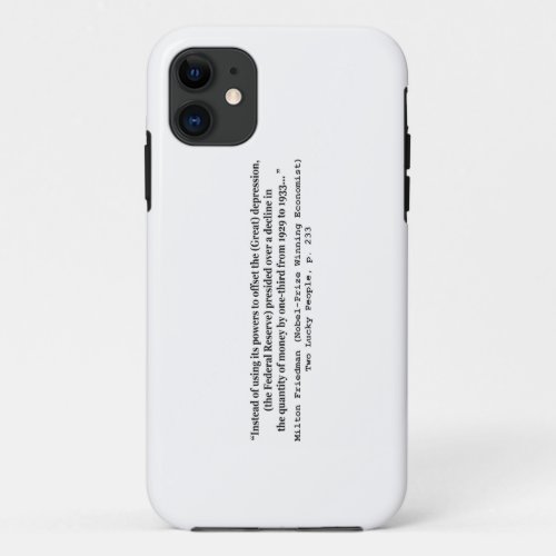 The Federal Reserve  The Great Depression iPhone 11 Case