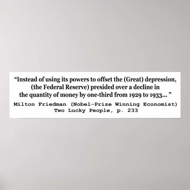 The Federal Reserve & The Great Depression Poster (Front)