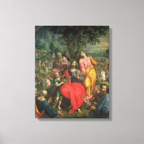 The Feeding of the Five Thousand c1590 Canvas Print