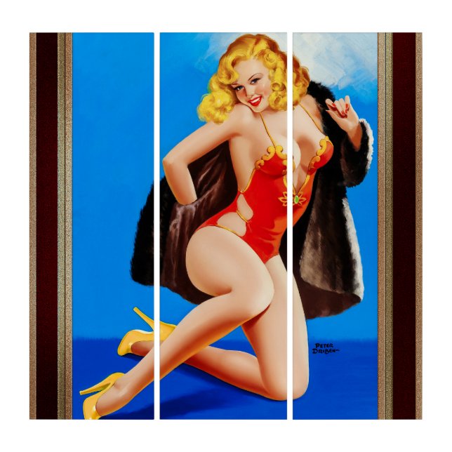 The Feel Of Mink by Peter Driben Triptych (Front)