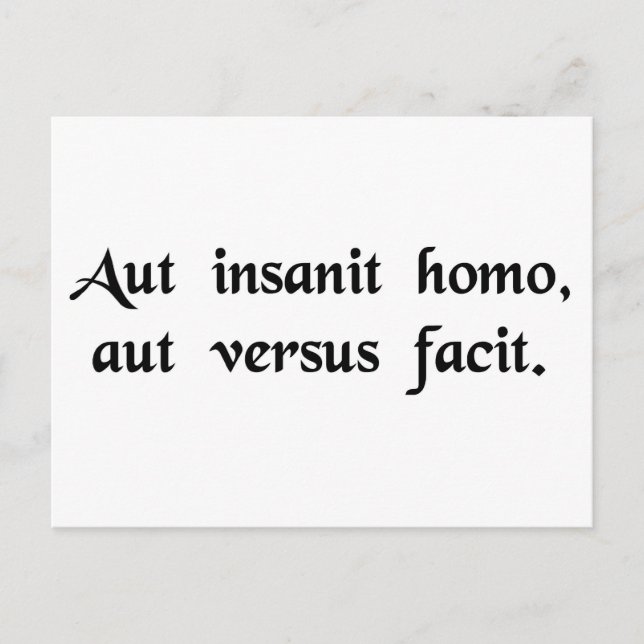 The fellow is either mad or he is composing verses postcard (Front)