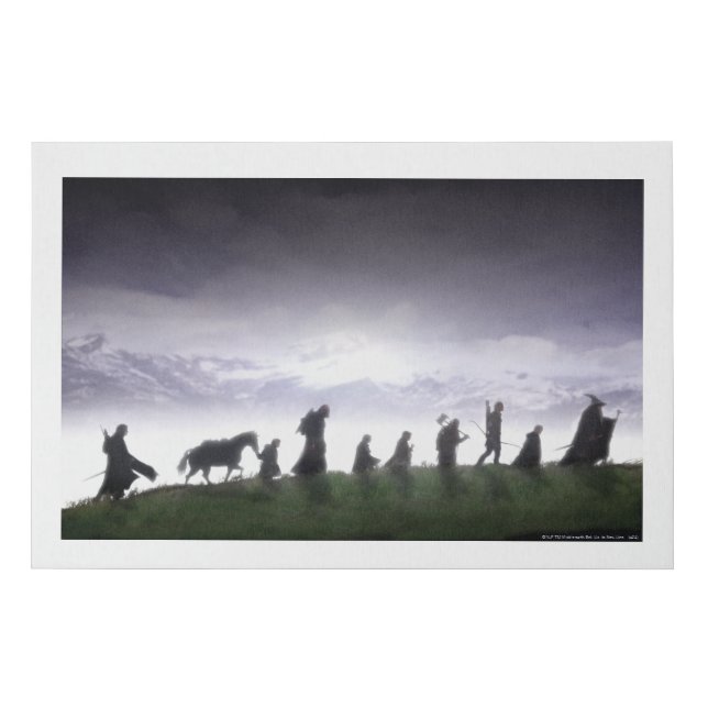 The Fellowship of the Ring Faux Canvas Print (Front)